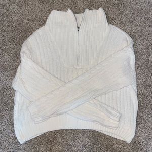 White cropped sweater from NY•LA